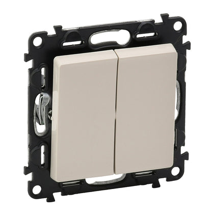 Intrerupator dublu, 10A, ivoar, Valena Life 752205, , alternativo.ro