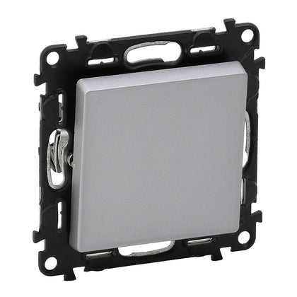 Intrerupator cu revenire, 6A, aluminiu, Valena Life 752311, , alternativo.ro