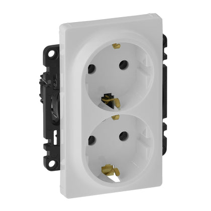 Priza dubla schuko, 2P+T, 16A, alb, Valena Life 753127, , alternativo.ro