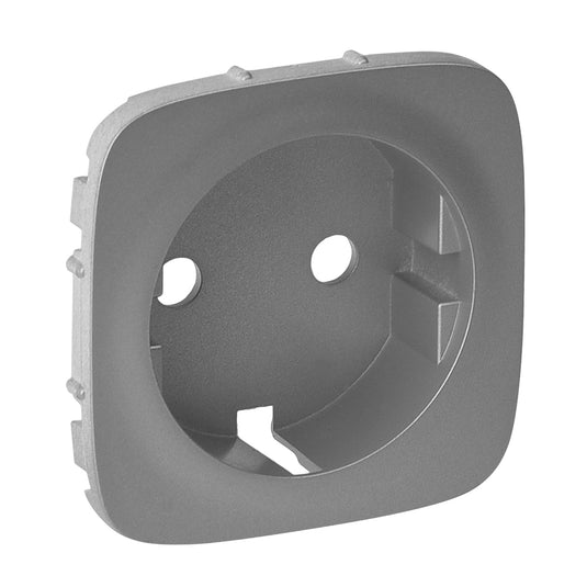 Placa pentru priza simpla, 2P+T, aluminiu, Valena Allure 755207