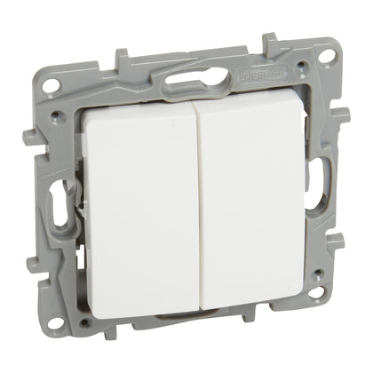 Intrerupator cap-scara, dublu, 10A, alb, Niloe 764502, , alternativo.ro