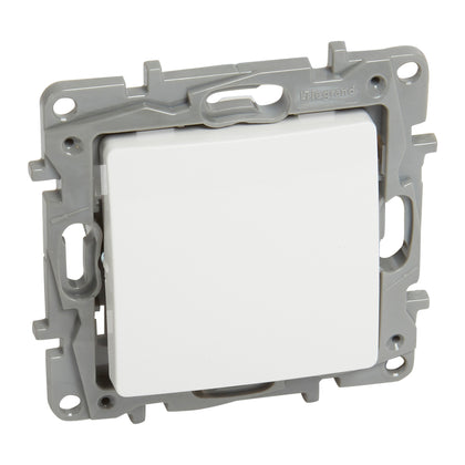 Buton cu revenire, 6A, alb, Niloe 764507, , alternativo.ro