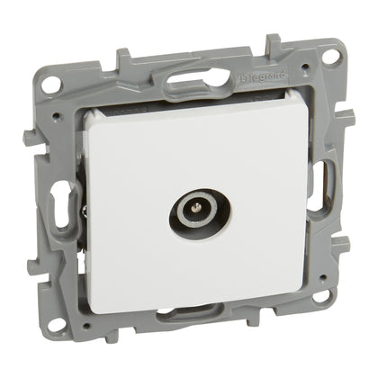 Priza TV, de capat, conector mama, 10dB, alb, Niloe 764555, , alternativo.ro