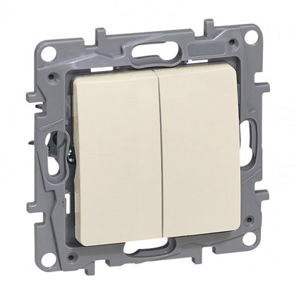 Intrerupator dublu, 10A, ivoar, Niloe 764606, , alternativo.ro