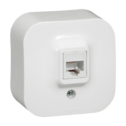 Priza de date, RJ45, Cat.5e, UTP, montaj aparent, alb, Forix 782424, , alternativo.ro