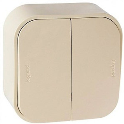 Intrerupator dublu, montaj aparent, 10A, IP20, ivoar, Forix 782432, , alternativo.ro