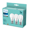 Set 3 Becuri LED clasic, A60M, E27, 8W, 806Lm, lumina neutra 4000K, Philips 8718699694944