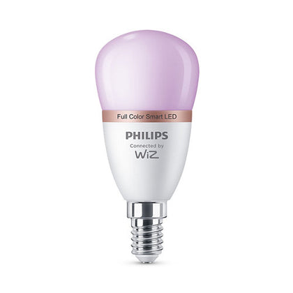 Bec LED RGB inteligent, P45, E14, 4.9W, lumina multicolora, Wi-Fi, Bluetooth, Philips 8719514437333
