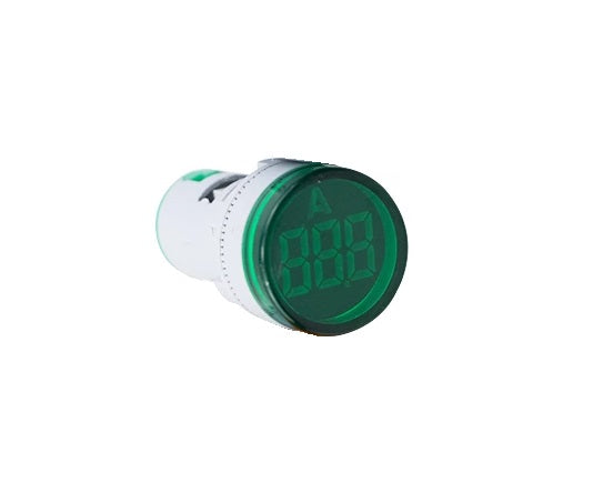 Ampermetru digital, Ø22, 100A, 380V, AC, IP65, verde, El.tech 32-3802