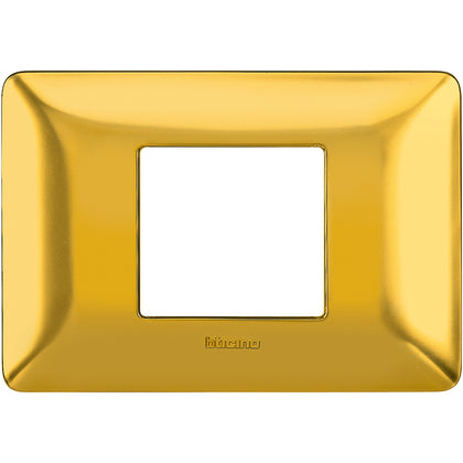 Rama ornament, 2 module, centrat, Auriu satinat, Matix AM4819GOS, , alternativo.ro