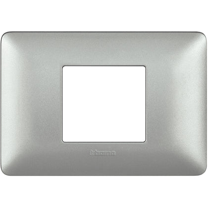 Rama ornament, 2 module, centrat, Argintiu, Matix AM4819MSL, , alternativo.ro