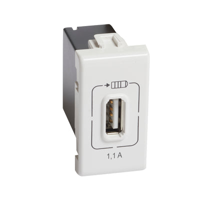 Incarcator USB, 1 modul, 1100mA, 5V, alb, Matix AM5285C1, , alternativo.ro