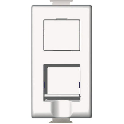 Priza de date, 1 modul, RJ45, Cat.5e, UTP, conexiune rapida, alb, Matix AM5979C5E, , alternativo.ro