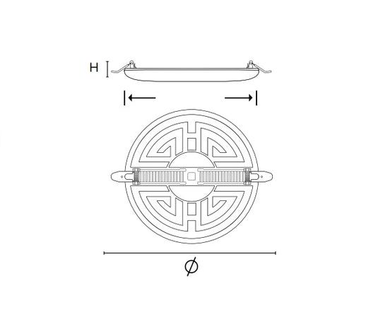Corp de iluminat LED, rotund, incastrat, 24W, 4000K, IP40, Borled BL-D1-0008