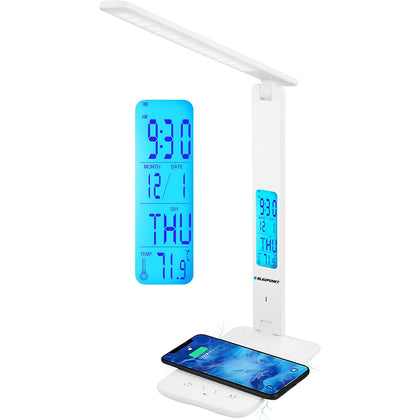 Lampa de birou LED, dimabila, cu incarcator wireless, 6W, 420Lm, Alb, Blaupunkt BLBW6PRO, , alternativo.ro