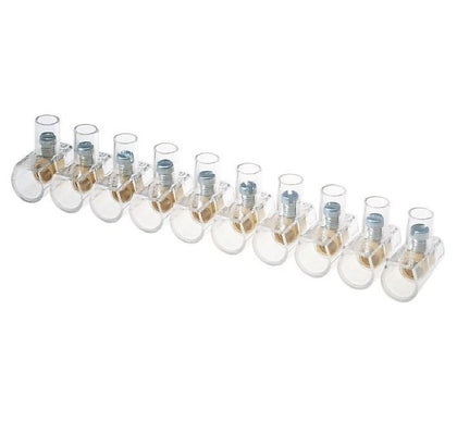 Conector terminal, 10 mm², 10 poli, transparent, Gewiss GW44663, , alternativo.ro