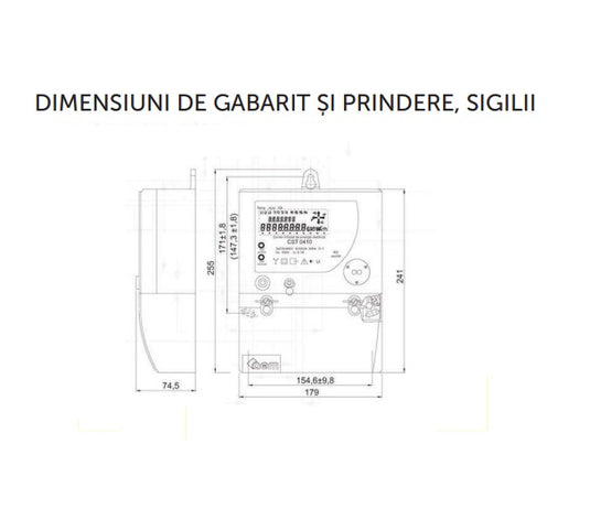 Contor de energie electrica trifazat electronic CST 0410
