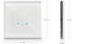 Intrerupator smart dublu, cu touch, din sticla, WiFi, cu nul, nisip, Iotty LSWE22T