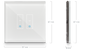 Intrerupator inteligent pentru storuri, cu touch, din sticla, WiFi, cu nul, albastru, Iotty LSWE2SC