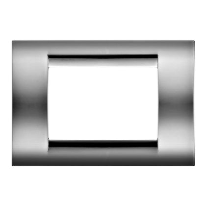 Placa ornament, 2 module, crom soft, System Virna GW22252, , alternativo.ro