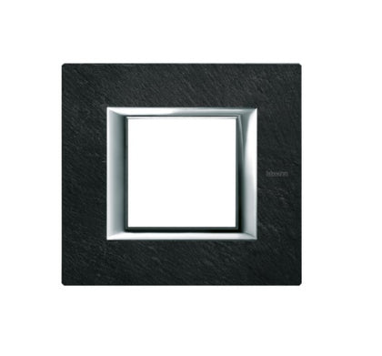 Placa ornament, 2 module, Slate, Axolute Bticino HA4802RLV, , alternativo.ro