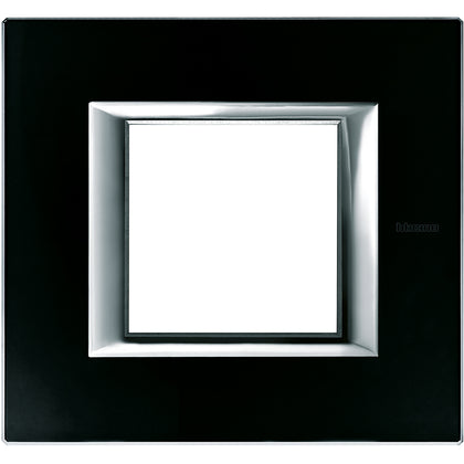 Placa ornament, 2 module, Black, Axolute Bticino HA4802VNN, , alternativo.ro