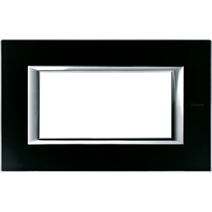 Placa ornament, 4 module, Black, Axolute Bticino HA4804VNN, , alternativo.ro
