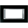 Placa ornament, 4 module, Black, Axolute Bticino HA4804VNN