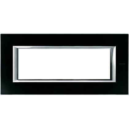 Placa ornament, 6 module, Black, Axolute Bticino HA4806VNN, , alternativo.ro