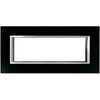 Placa ornament, 6 module, Black, Axolute Bticino HA4806VNN