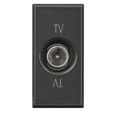 Priza TV, ecranata, 1 modul, antracit, Axolute Bticino HS4202DC, , alternativo.ro