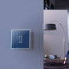 Intrerupator inteligent simplu, cu touch, din sticla, WiFi, cu nul, albastru, Iotty LSWE21C