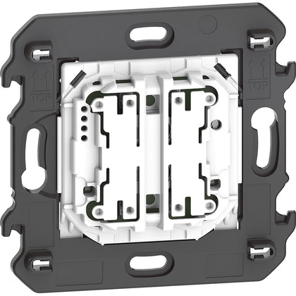 Intrerupator dublu fara fir, 2 module, fara tasta, Living Now K4003DCW, , alternativo.ro