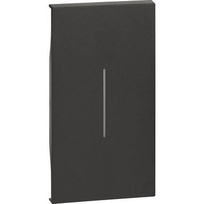 Tasta intrerupator, iluminabila, 2 module, negru, Living Now KG01M2, , alternativo.ro