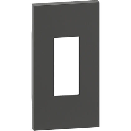Placa pentru priza RJ11, RJ45, A/V, 2 module, negru, Living Now KG07M2, , alternativo.ro
