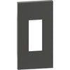Placa pentru priza RJ11, RJ45, A/V, 2 module, negru, Living Now KG07M2