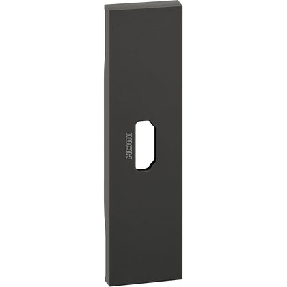 Placa pentru priza HDMI, 1 modul, negru, Living Now KG14, , alternativo.ro