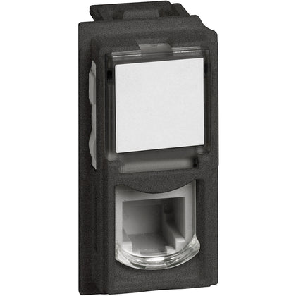 Priza de telefon, 1 modul, RJ11, K10, negru, Living Now KG4258RJ11, , alternativo.ro