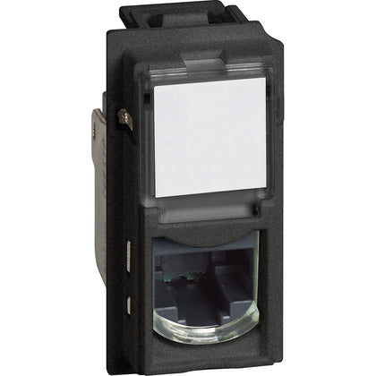 Priza de date, 1 modul, RJ45, Cat.5e, UTP, negru, Living Now KG4279C5E, , alternativo.ro