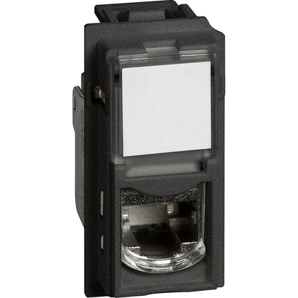 Priza de date, 1 modul, RJ45, Cat.6, UTP, negru, Living Now KG4279C6, , alternativo.ro