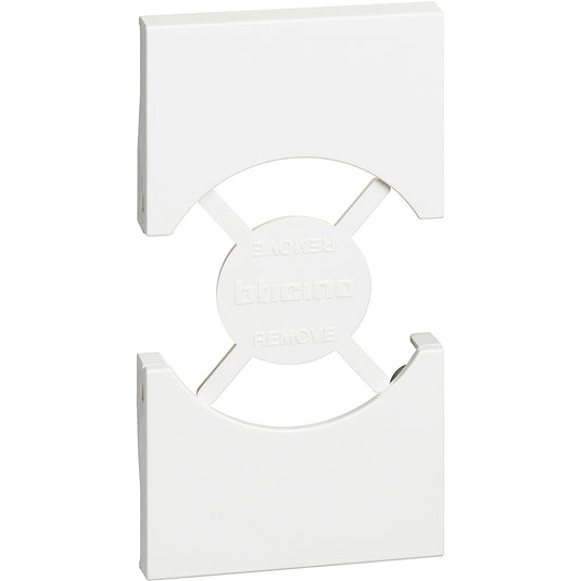 Placa priza, 2 module, standard italian/german, alb, Living Now KW03