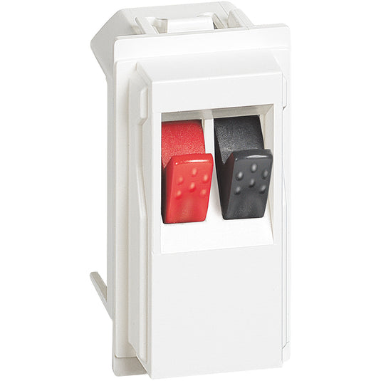 Priza audio, conectare boxe home cinema, 1 modul, alb, Living Now KW4294
