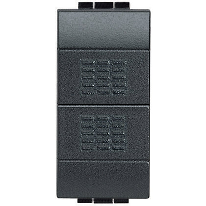 Buton cu revenire, ND+ND, 1 modul, 10A, borne cu surub, Antracit, Living Light L4036, , alternativo.ro