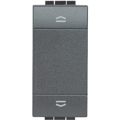 Buton cu revenire, ND+ND, 1 modul, 10A, borne cu surub, Antracit, Living Light L4037N, alternativo.ro