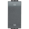 Buton cu revenire, ND+ND, 1 modul, 10A, borne cu surub, Antracit, Living Light L4037N