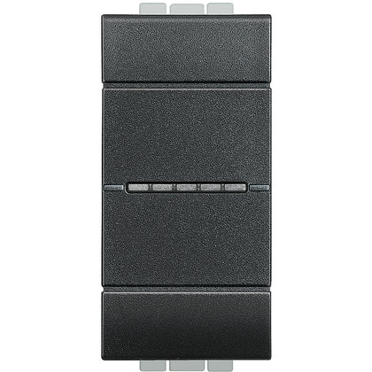 Intrerupator cruce axial, 1 modul, 16A, borne automate, Antracit, Living Light L4054, , alternativo.ro