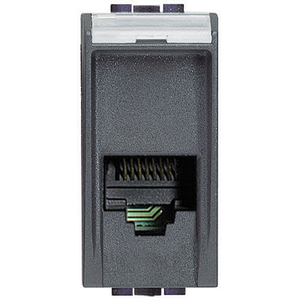 Priza de telefon, 1 modul, RJ11, K10, Antracit, Living Light L4258/11N, , alternativo.ro