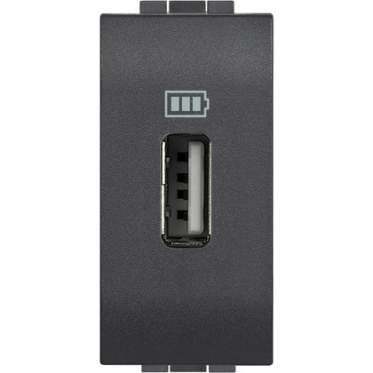 Incarcator USB, 1 modul, 5V, 1500mA, Antracit, Living Light L4285C1, , alternativo.ro