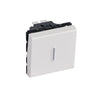 Intrerupator cap-scara, 2 module, cu lumina de control, 10A, alb, Mosaic 077012