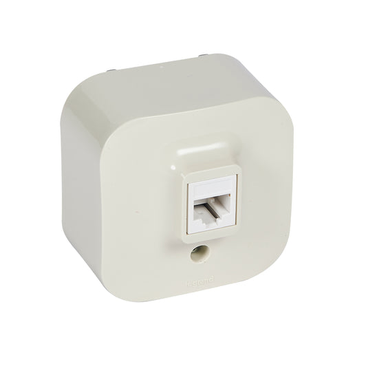 Priza de date, RJ45, Cat.5e, UTP, montaj aparent, ivoar, Forix 782454